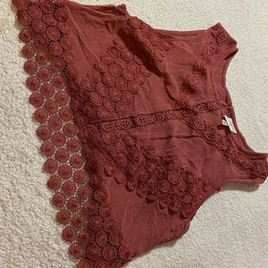 Opened form the back and pink shirt